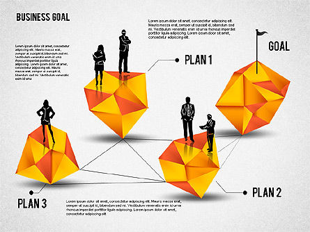 Diagrama de meta de negócios, Deslizar 7, 01826, Modelos de Negócio — PoweredTemplate.com
