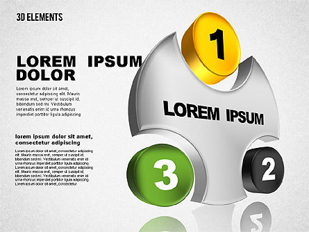 Ensembles 3d, Modele PowerPoint, 01831, Formes — PoweredTemplate.com