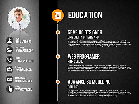 Professional CV-sjabloon, Dia 14, 01833, Presentatie Templates — PoweredTemplate.com