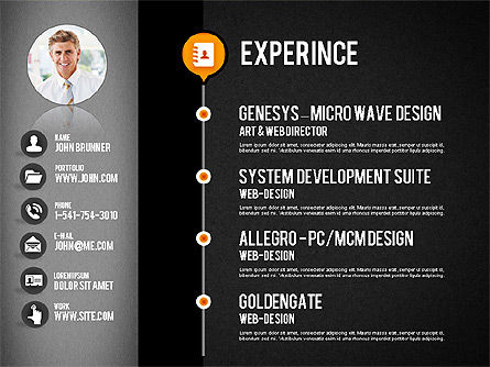 Professional Resume Template, Slide 15, 01833, Presentation Templates — PoweredTemplate.com