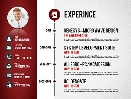 Modèle de CV professionnel, Diapositive 7, 01833, Modèles de présentations — PoweredTemplate.com