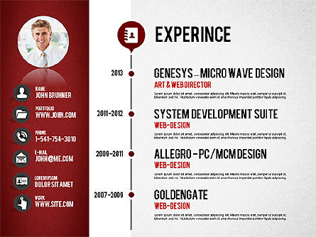 Professional CV-sjabloon, Dia 7, 01833, Presentatie Templates — PoweredTemplate.com