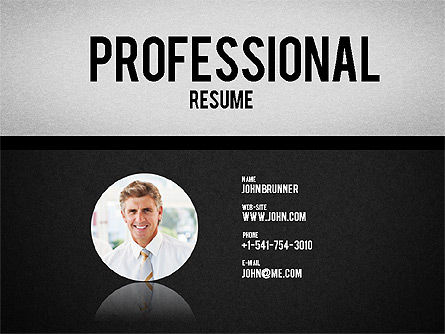 Professional Resume Template, Slide 9, 01833, Presentation Templates — PoweredTemplate.com