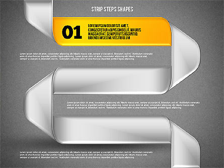 Mobius-Strip-Stufen, Folie 10, 01834, Schablonen — PoweredTemplate.com