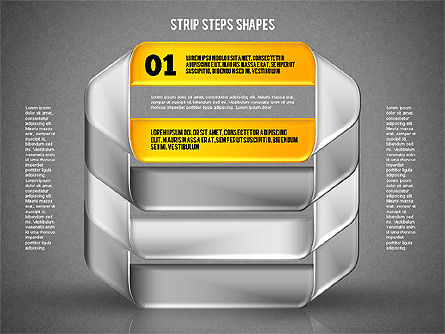 Langkah Strip Mobius, Slide 13, 01834, Bentuk — PoweredTemplate.com