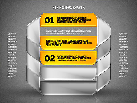 Mobius Strip Steps, Slide 14, 01834, Shapes — PoweredTemplate.com