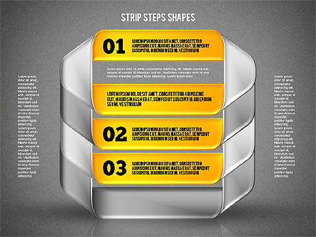 Mobius Strip Steps, Slide 15, 01834, Shapes — PoweredTemplate.com