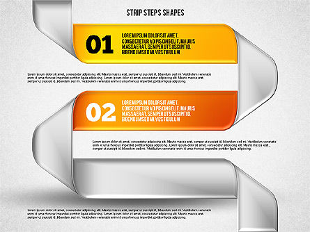 Mobius Strip Steps, Slide 3, 01834, Shapes — PoweredTemplate.com