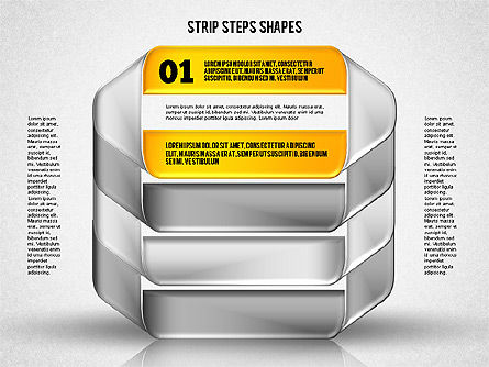 Mobius Strip Steps, Slide 5, 01834, Shapes — PoweredTemplate.com