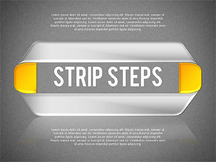 Mobius-Strip-Stufen, Folie 9, 01834, Schablonen — PoweredTemplate.com