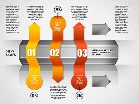 4 Steps Process Diagram, Slide 3, 01838, Process Diagrams — PoweredTemplate.com