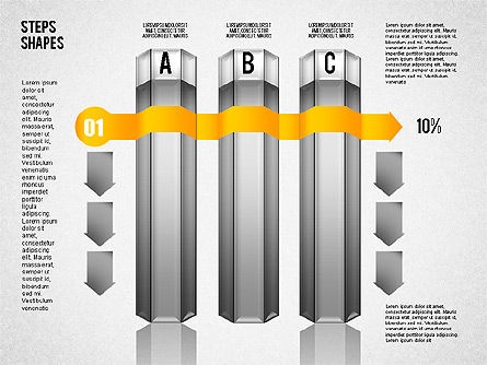 Diagrama del proceso de 4 pasos, Diapositiva 5, 01838, Diagramas de proceso — PoweredTemplate.com