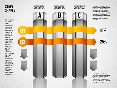 Diagrama del proceso de 4 pasos, Diapositiva 6, 01838, Diagramas de proceso — PoweredTemplate.com