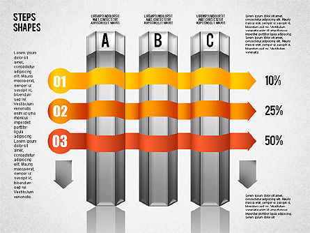 Diagrama del proceso de 4 pasos, Diapositiva 7, 01838, Diagramas de proceso — PoweredTemplate.com