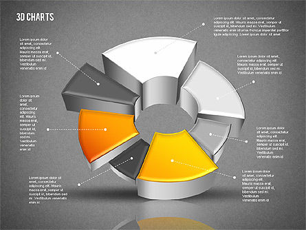 3d diagramas de coleta, Deslizar 10, 01839, Formas — PoweredTemplate.com