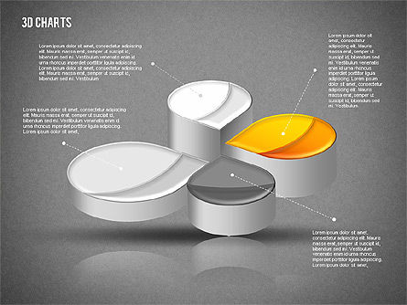 Colección de Diagramas 3D, Diapositiva 12, 01839, Formas — PoweredTemplate.com