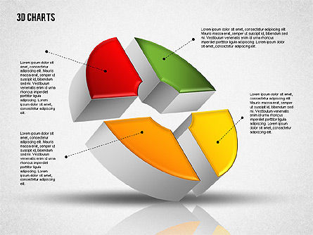 3D 다이어그램 컬렉션, 슬라이드 5, 01839, 모양 — PoweredTemplate.com