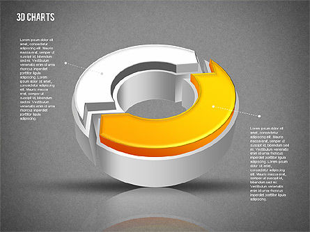 3d diagramas de coleta, Deslizar 9, 01839, Formas — PoweredTemplate.com