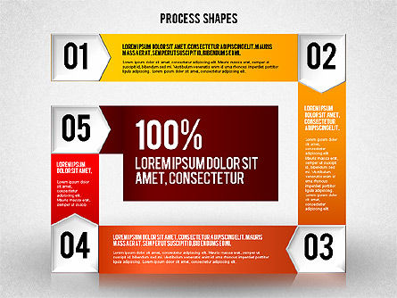 ステップバイステップのプロセス図, スライド 5, 01840, プロセス図 — PoweredTemplate.com