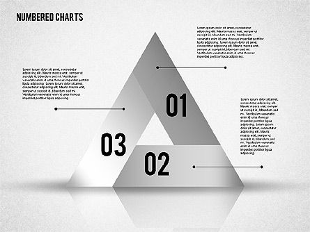 Numerierte Formen in grauer Farbe, PowerPoint-Vorlage, 01842, Schablonen — PoweredTemplate.com