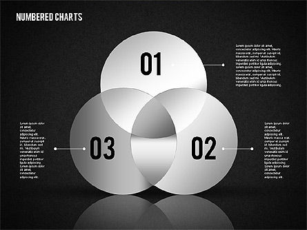 Formas numeradas en color gris, Diapositiva 13, 01842, Formas — PoweredTemplate.com