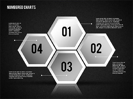 Formas numeradas en color gris, Diapositiva 14, 01842, Formas — PoweredTemplate.com