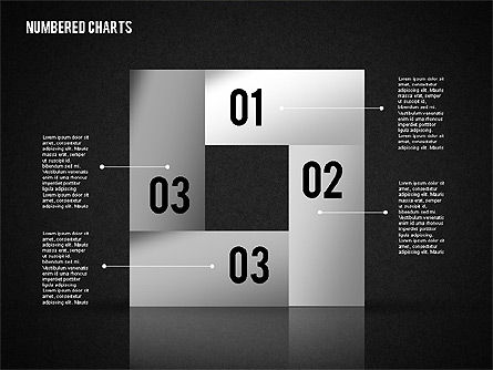 Formes numérotées en couleur grise, Diapositive 16, 01842, Formes — PoweredTemplate.com