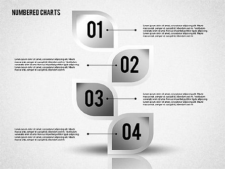 Formas numeradas en color gris, Diapositiva 3, 01842, Formas — PoweredTemplate.com