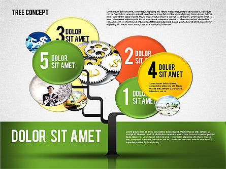 Concepto del árbol de negocio, Diapositiva 6, 01848, Diagramas de la etapa — PoweredTemplate.com