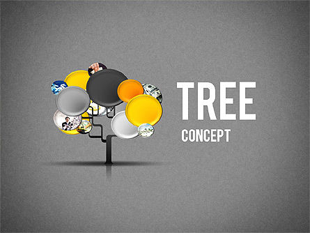 Concept d'arbre d'affaires, Diapositive 9, 01848, Schémas d'étapes — PoweredTemplate.com
