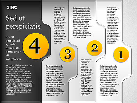 Options de style de dossier, Diapositive 12, 01849, Schémas d'étapes — PoweredTemplate.com
