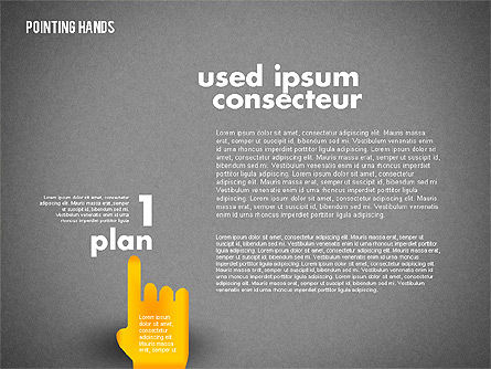 Pointer les mains, Diapositive 9, 01850, Schémas d'étapes — PoweredTemplate.com