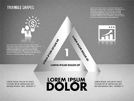 Diagrama de formas de triángulo, Diapositiva 10, 01851, Modelos de negocios — PoweredTemplate.com