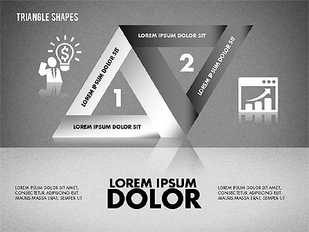 Diagramme des formes triangulaires, Diapositive 16, 01851, Modèles commerciaux — PoweredTemplate.com