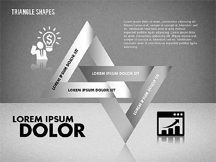 Diagramme des formes triangulaires, Diapositive 9, 01851, Modèles commerciaux — PoweredTemplate.com