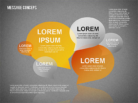 Formes de bulle de parole, Diapositive 16, 01853, Formes — PoweredTemplate.com