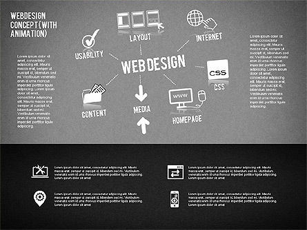 Webdesign Concept Diagram (with animation) , Slide 11, 01855, Business Models — PoweredTemplate.com