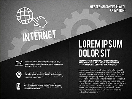 Webdesign Concept Diagram (with animation) , Slide 13, 01855, Business Models — PoweredTemplate.com