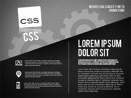Webdesign Concept Diagram (with animation) , Slide 14, 01855, Business Models — PoweredTemplate.com