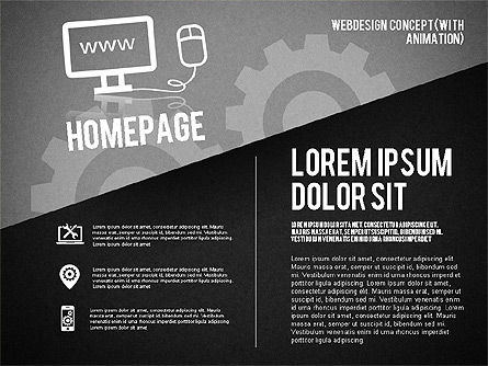 Webdesign Concept Diagram (with animation) , Slide 15, 01855, Business Models — PoweredTemplate.com