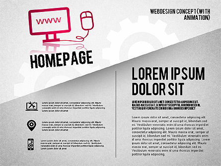 Webdesign Concept Diagram (with animation) , Slide 6, 01855, Business Models — PoweredTemplate.com