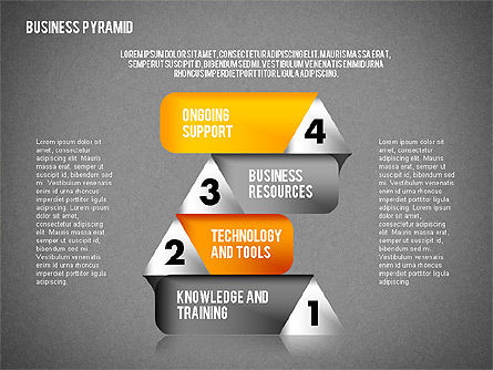 비즈니스 피라미드 다이어그램, 슬라이드 12, 01857, 단계 도표 — PoweredTemplate.com