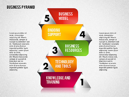 Diagrama da pirâmide de negócios, Deslizar 5, 01857, Diagramas de Etapas — PoweredTemplate.com