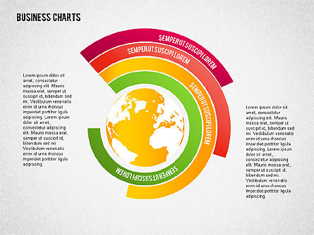 Chart with Globe, Slide 2, 01858, Business Models — PoweredTemplate.com