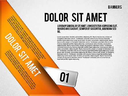 Opties met labels, PowerPoint-sjabloon, 01859, Stage diagrams — PoweredTemplate.com