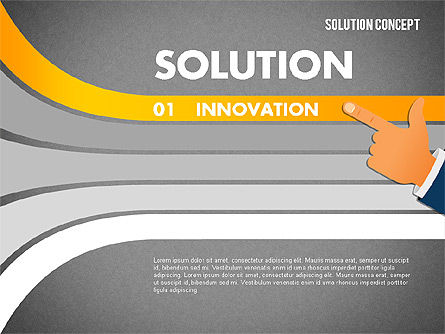 Opciones de soluciones, Diapositiva 11, 01861, Diagramas de la etapa — PoweredTemplate.com