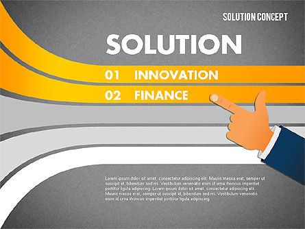 Opciones de soluciones, Diapositiva 12, 01861, Diagramas de la etapa — PoweredTemplate.com