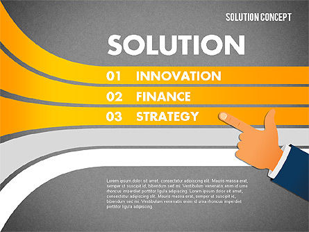 Opciones de soluciones, Diapositiva 13, 01861, Diagramas de la etapa — PoweredTemplate.com