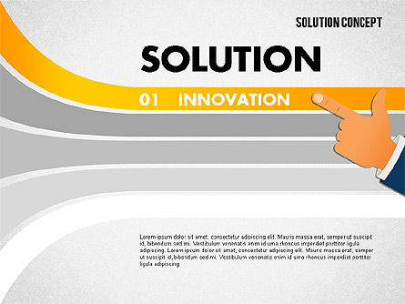 Opções de conceito de solução, Deslizar 2, 01861, Diagramas de Etapas — PoweredTemplate.com
