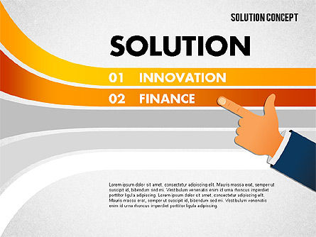 Opções de conceito de solução, Deslizar 3, 01861, Diagramas de Etapas — PoweredTemplate.com